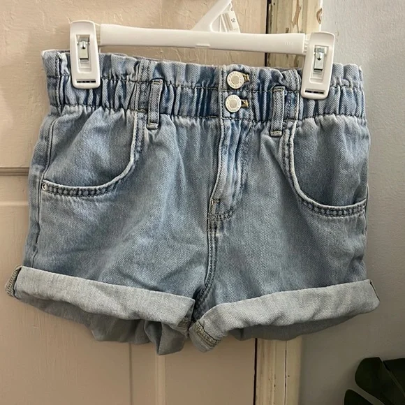 Zara Kids Paper Bag Jean Shorts - Picture 1 of 2